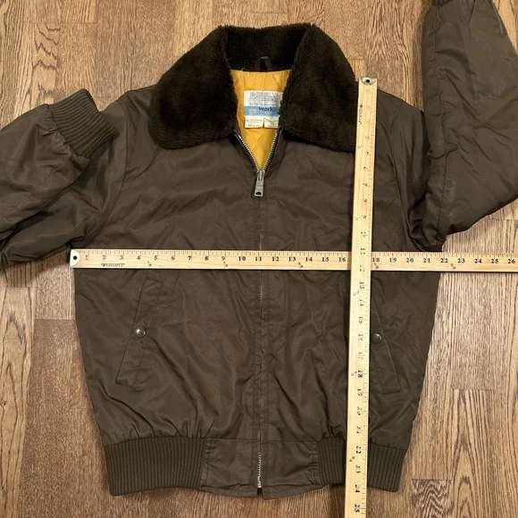 Vintage 70s Sears Work Leisure Made in Japan Aviator Nylon Jacket Mens Medium - Picture 11 of 11